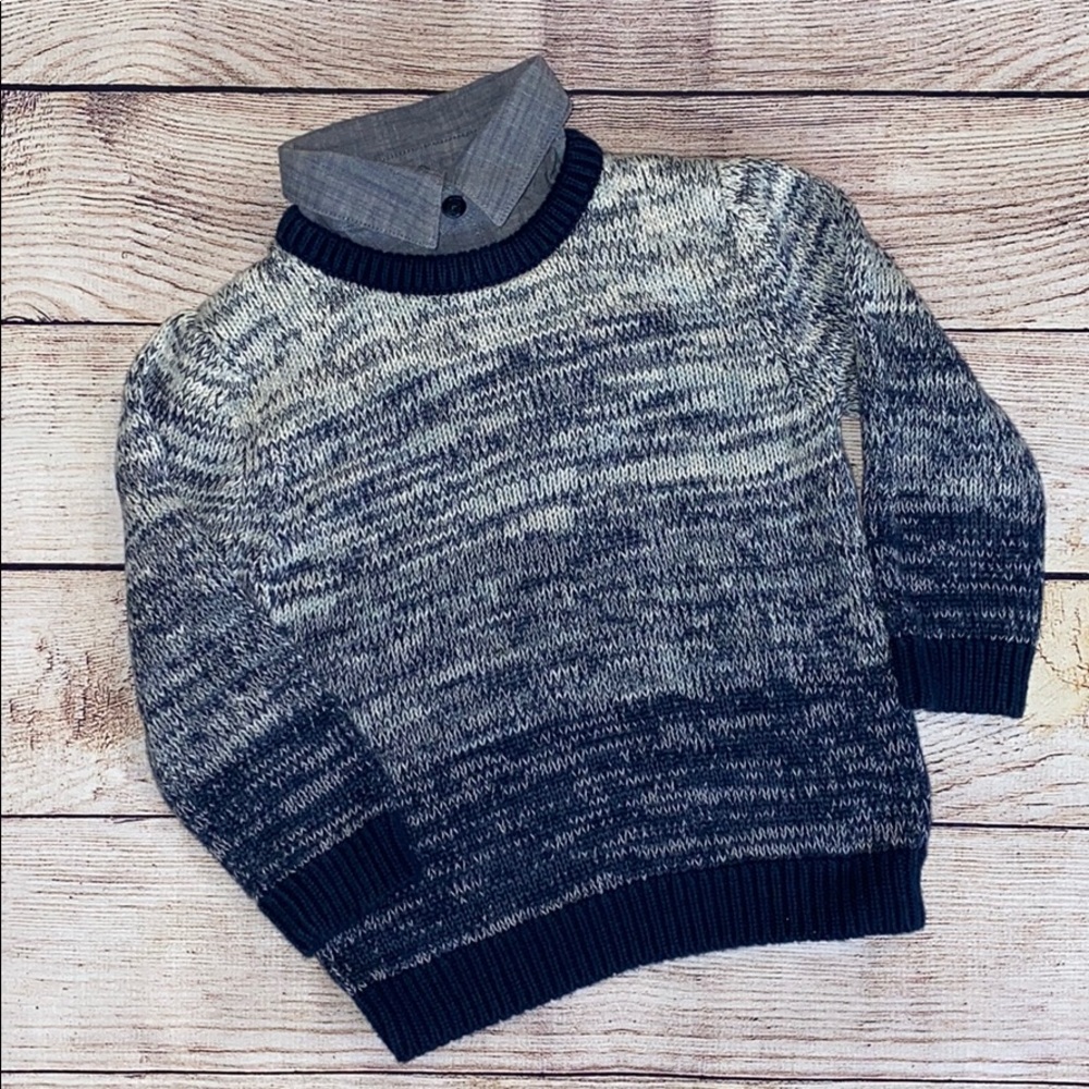 Osh Kosh boys Faux Collar Knitted Sweater